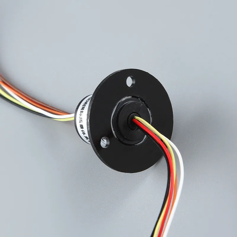 12.5mm 300Rpm 6 Wires 6 Conductors Capsule Slip Ring connector  240V AC for Monitor Robotic connecting