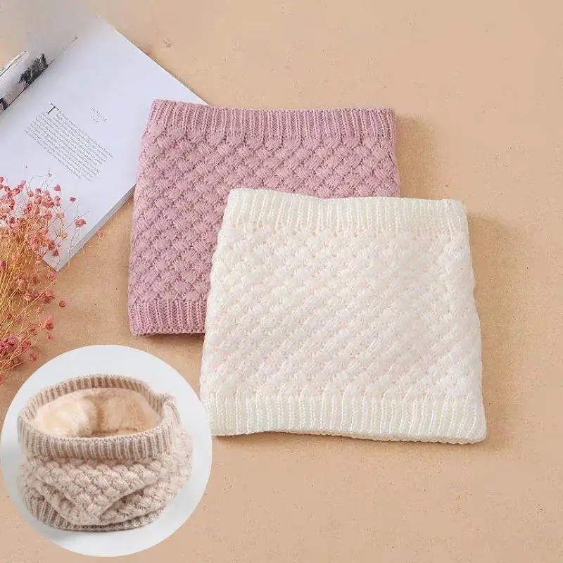 

SALE! Knitted Fleece Lined Neck Warmer Kids Cold Weather Thick Neck Collar Children Windproof Ski Face Mask Cover For Boys Girls