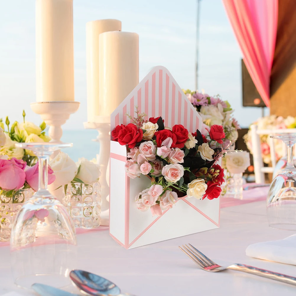 

4pcs Elegant Foldable Flower Packaging Gift Boxes for Arrangements Reusable Wedding Favor Cardboard Floral Boxes