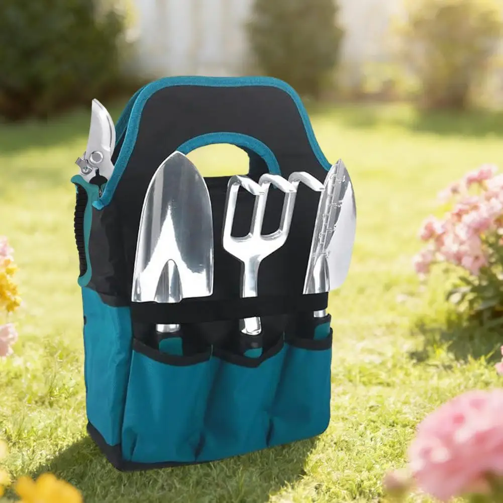 Ergonomic Gardening Tools Gardening Tool Set with Ergonomic Hand Trowels Bypass Pruner Gloves Transplanting Mat Rake