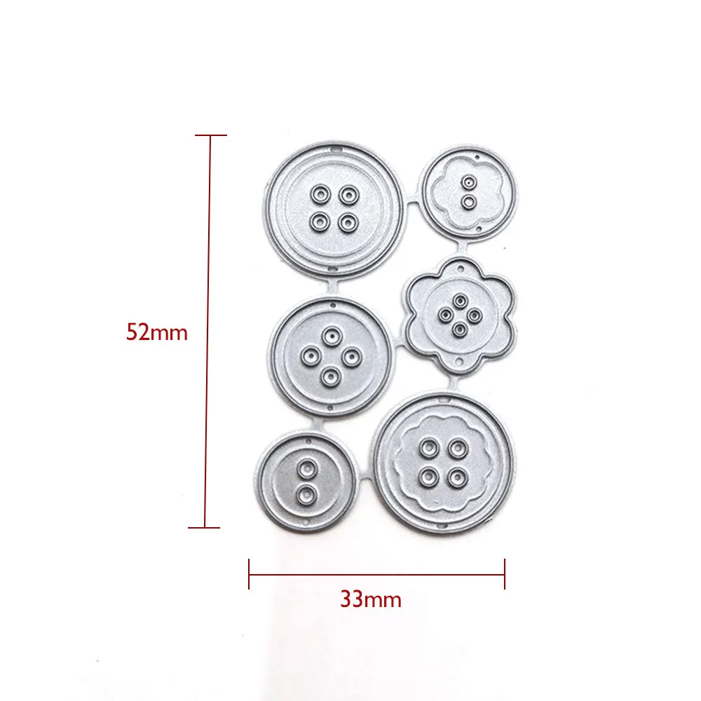 Button Metal Cutting Dies Stencil DIY Scrapbooking Album Paper Card Template