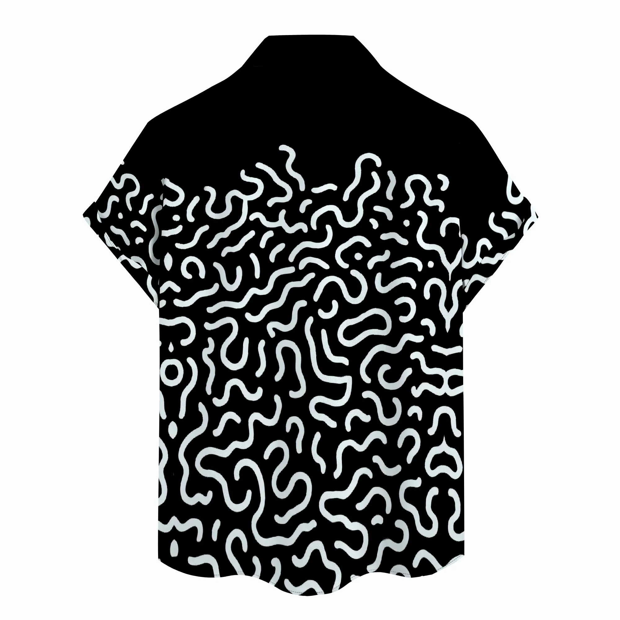 YEAE Men's Grey Geometric Shirt 100% Cotton Short Sleeve Casual Vacation Summer Chic