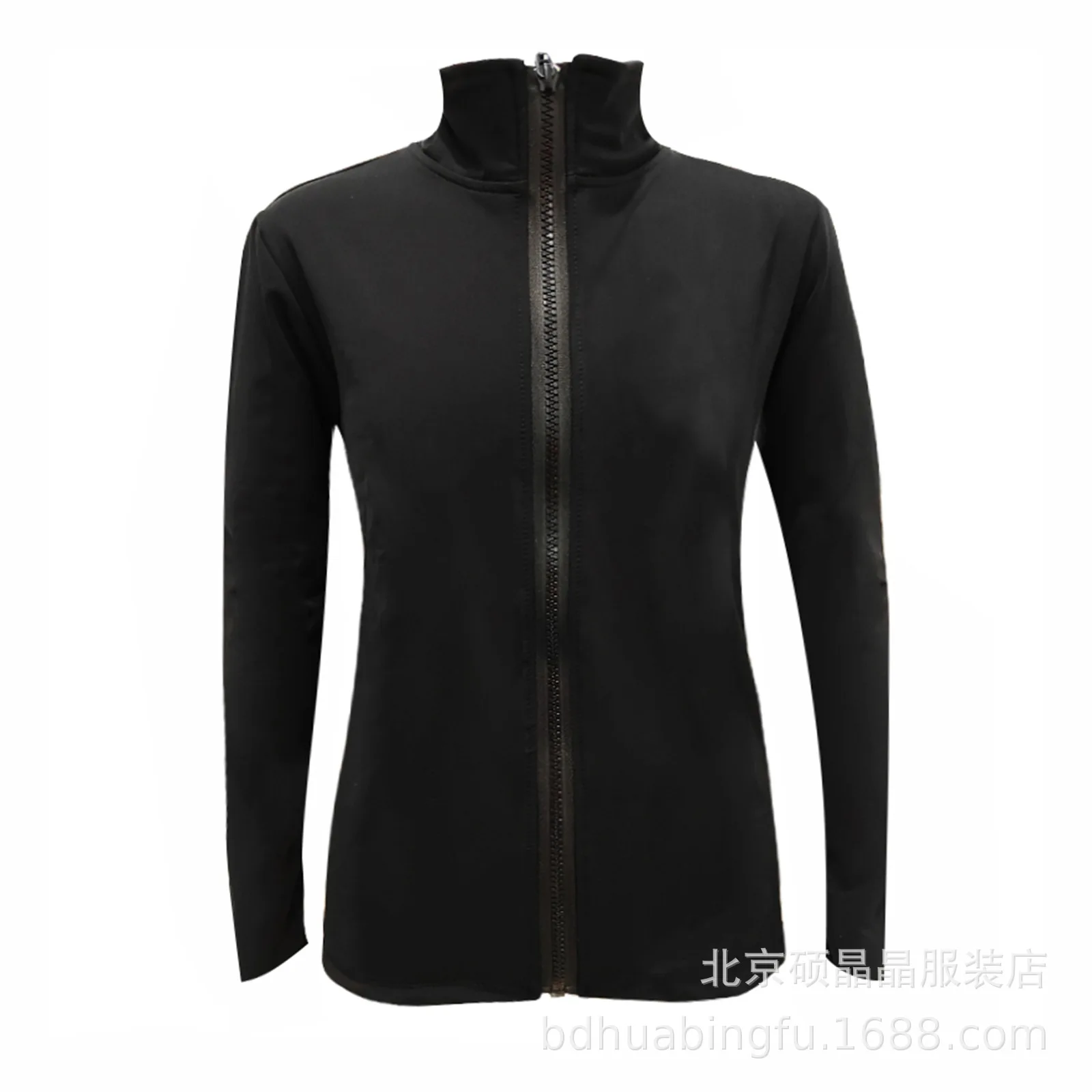 Figure Skating Training Clothing Top Jacket Children Adult Skating Training Clothing Black Fleece