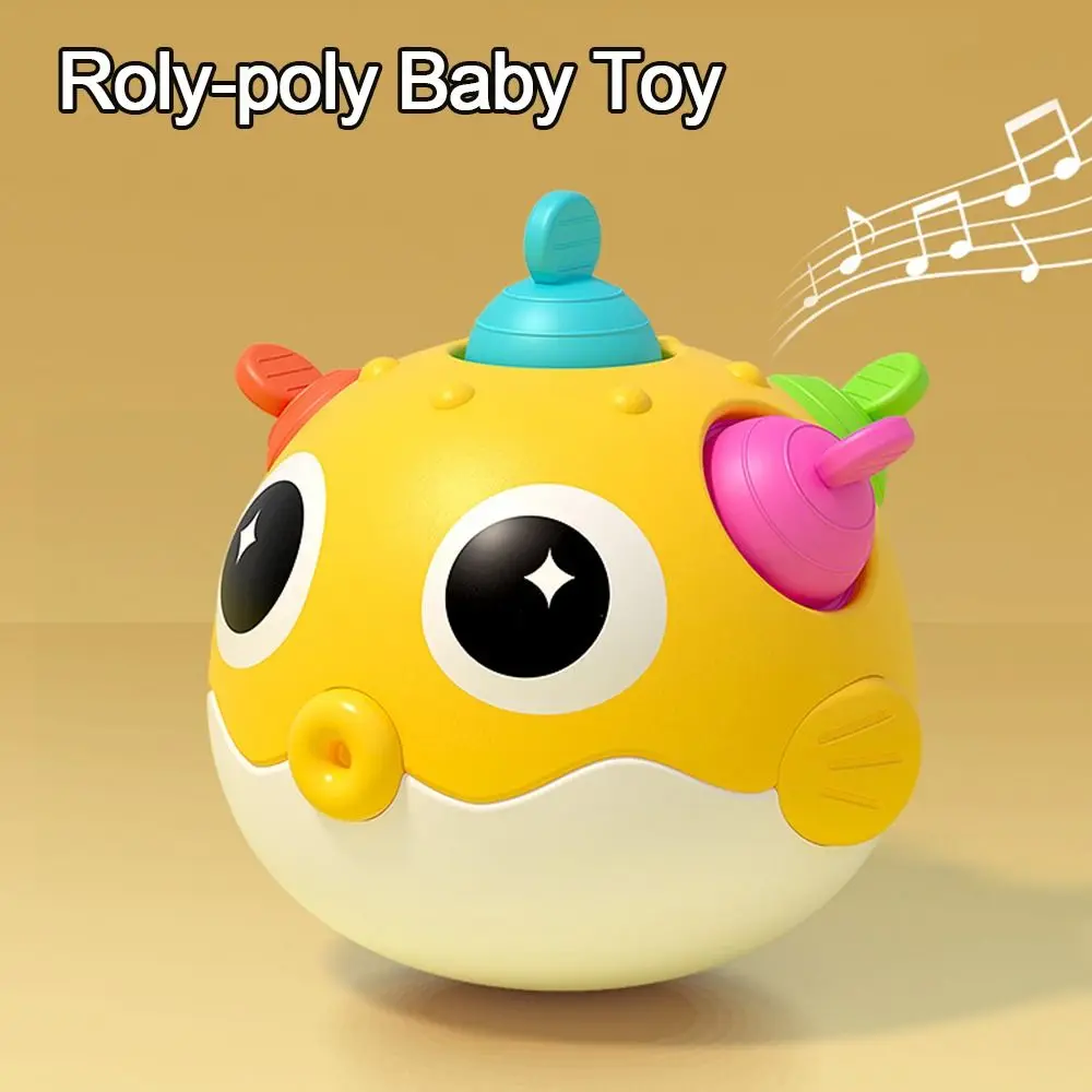 Giocattolo per bambini Roly-poly per addestramento audiovisivo con suoneria, campanello per neonati resistente agli urti, esercizi per le mani