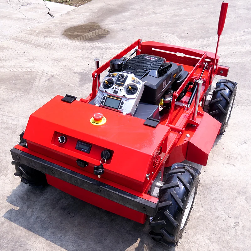 Customized Forestry Equipment Remote Control Mower Zero Turn Four-Stroke Crawler Walk Fast Lawn Mower for Garden