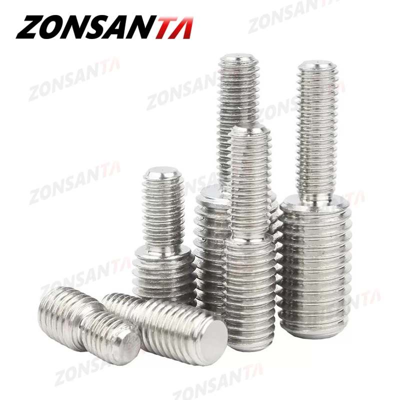 M3 M4 M5 M6 M8 M10 M12 M14 M16 M20 Thread Adapter Male to Male Bolt A2 304 Stainless Steel Conversion Double Head Transfer Screw