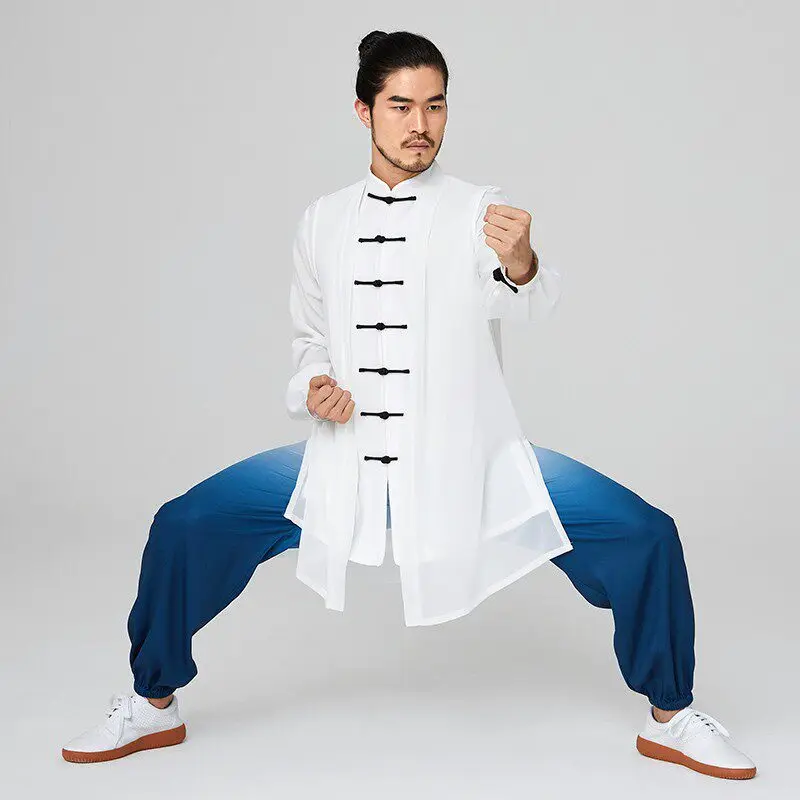 Premium Flowy Unisex Tai Chi Uniform for Summer - Martial Arts Practice & Morning Exercise Clothing Set