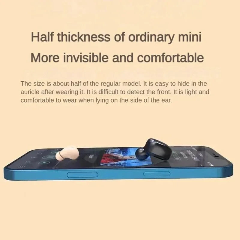 보이지 않는 Bluetooth 5.3 헤드폰 수면 이어폰 HiFi 스테레오 무선 헤드셋 Xiaomi Huawei 용 소음 감소 이어 버드 썸네일 6