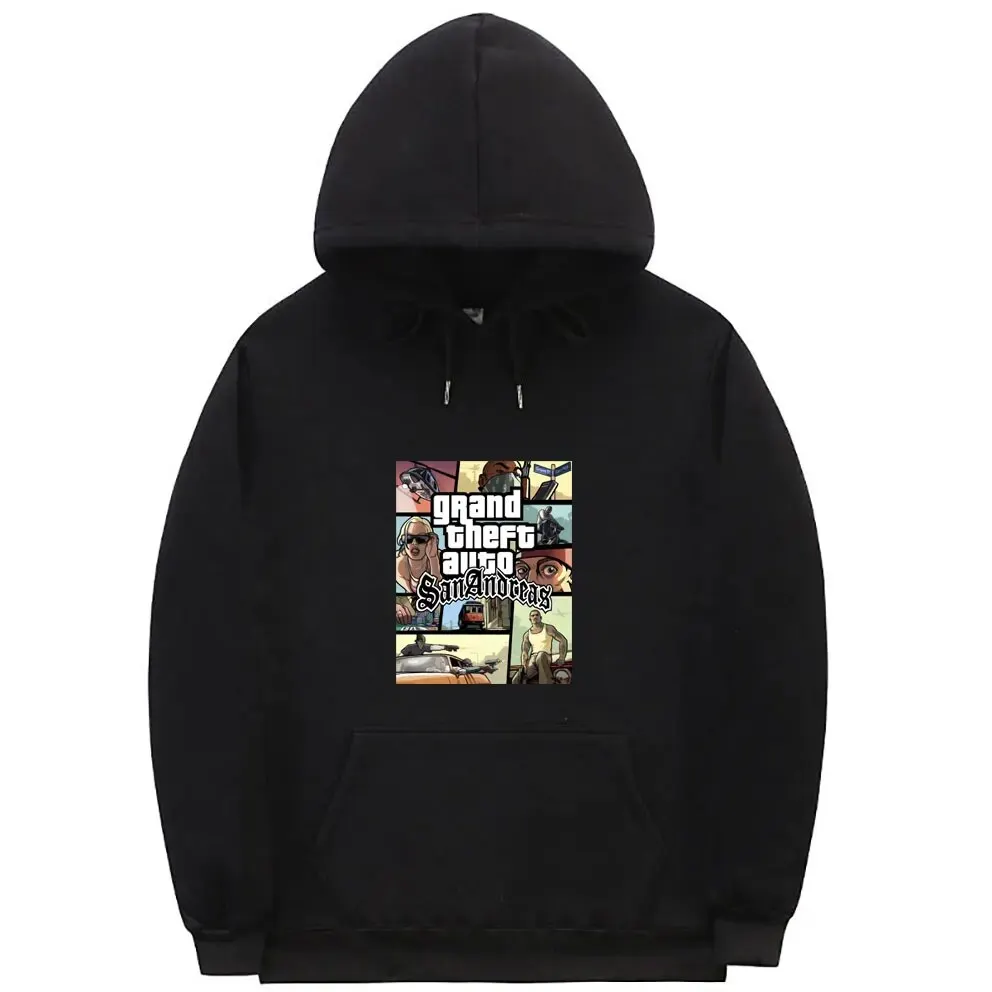 New Gta San Andreas Grand Theft Auto Printed Hoodies Men Woman Y2k Hoodie Hooded Sweatshirts Pullovers Unisex Tracksuit Clothing