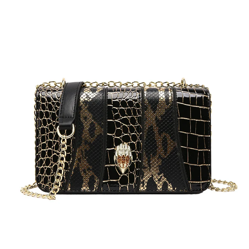 

Kurt Geiger London New Luxury Designer Eagle Head Personality Fashion Versatile Snakeskin Women's Shoulder Crossbody Bag