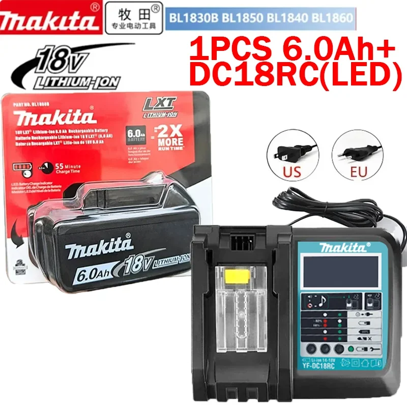 

Оригинальный аккумулятор Makita 18В 6Ач BL1840 BL1830B, замена литиевых аккумуляторов BL1850B BL1850 BL1860 BL1815