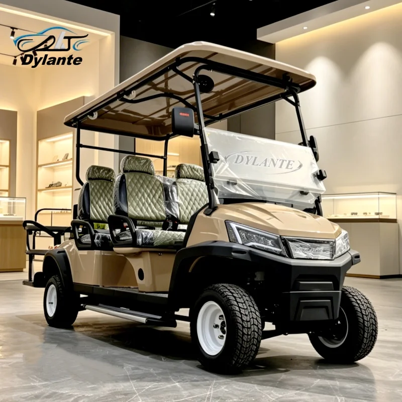 Chinese Supplier Dylante Electric Off-Road Golf Cart – Portable Four-Wheel Mini-Vehicle With Club Holder And Foldable Windshield