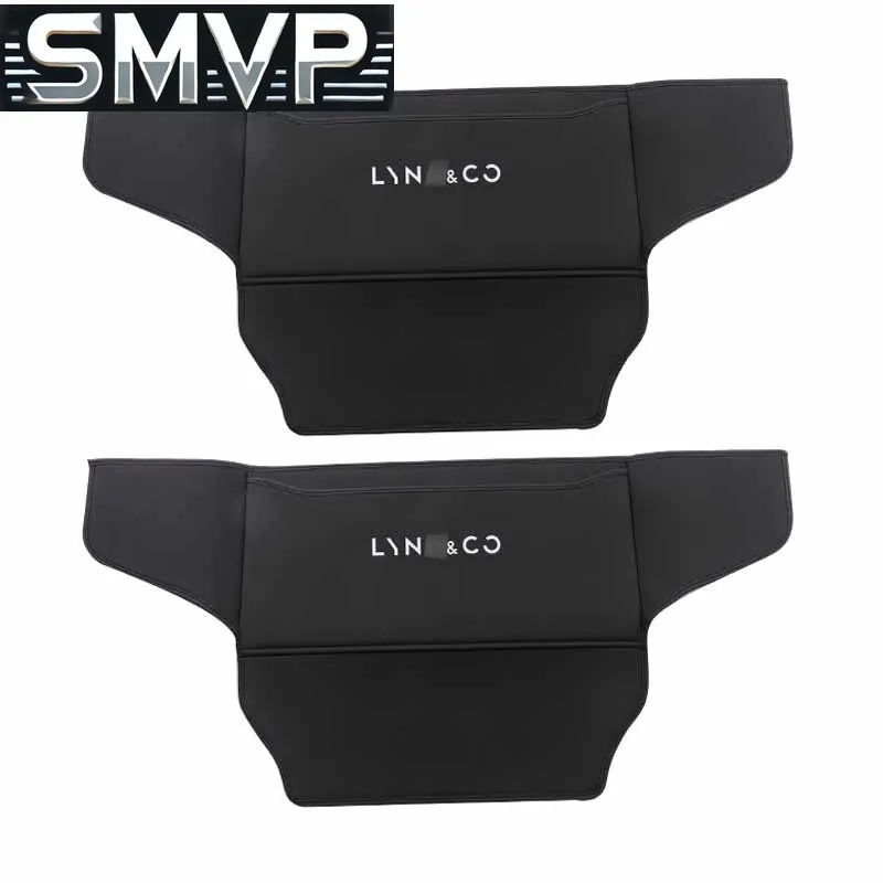 Fit For Lynk&Co 09 2021-2024 Car Styling PU Leather Anti Kick Mat Pad Anti-kick Protector Mats Seat Back Protector Auto Accessor