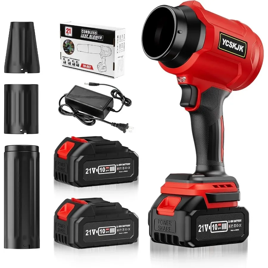 

Cordless Leaf Blower Leaf Blower Cordless with Battery and Charger Portable Lightweight Handheld Blower Extended Nozzle Turbo J