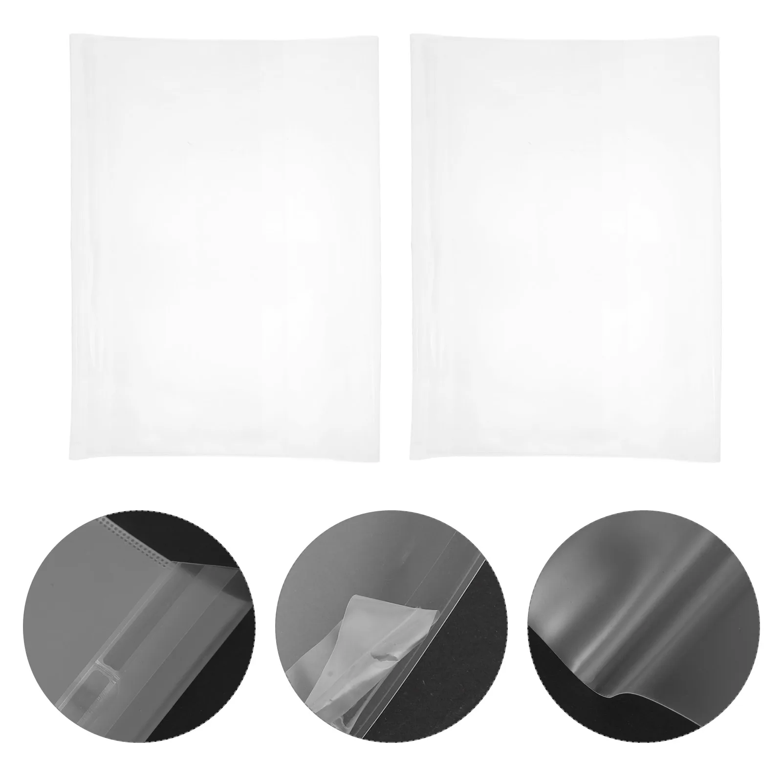 

10pcs Clear Book Cover Protectors Waterproof Transparent Plastic Sleeve School Office A4 Size Reusable Pp Material Page
