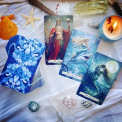 2025 New Genuine Original 12x7cm Soul Aesthetic Professional 78 Mermaid Tarot Cards for Beginners with Meanings Spanish Russian