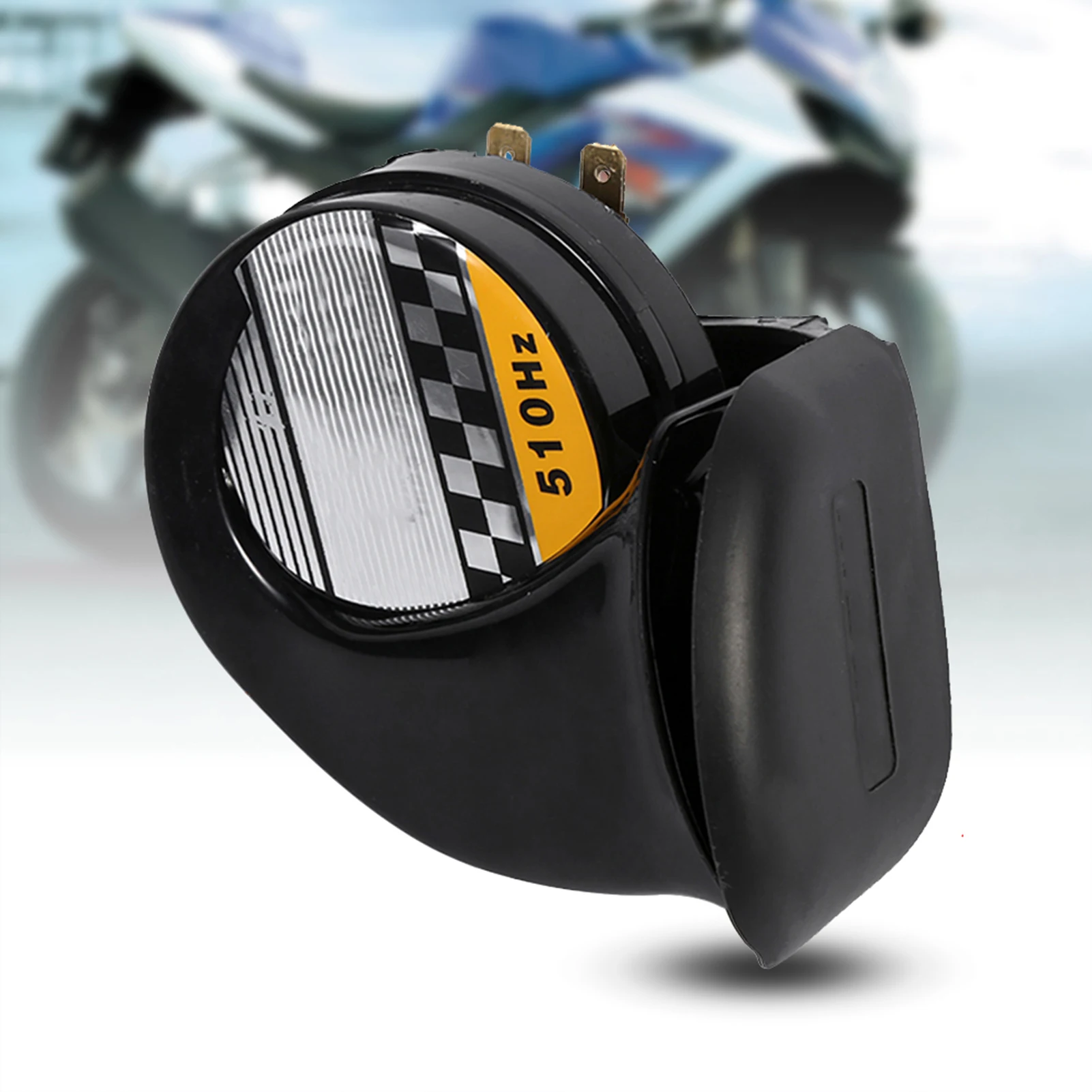 

Snail Air Horn Snail Motorcycle Speaker Mini Loud Electronic Snail Horn For Motorcycle Loud Voice Speaker 12V 510HZ