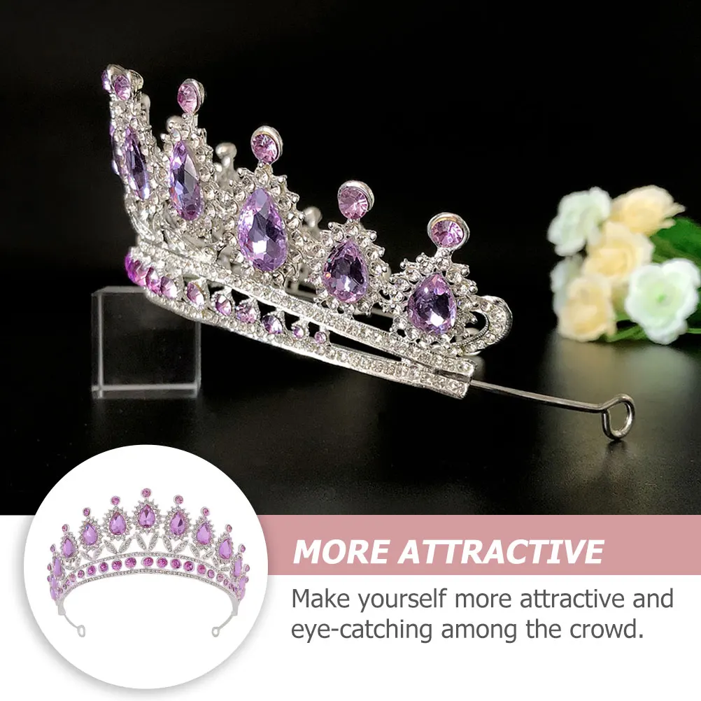 

1pc Elegant Bridal Wedding Tiara Charming Bride Headdress Rhinestone Crown Bride Wedding Headdress Banquet Celebration Decor