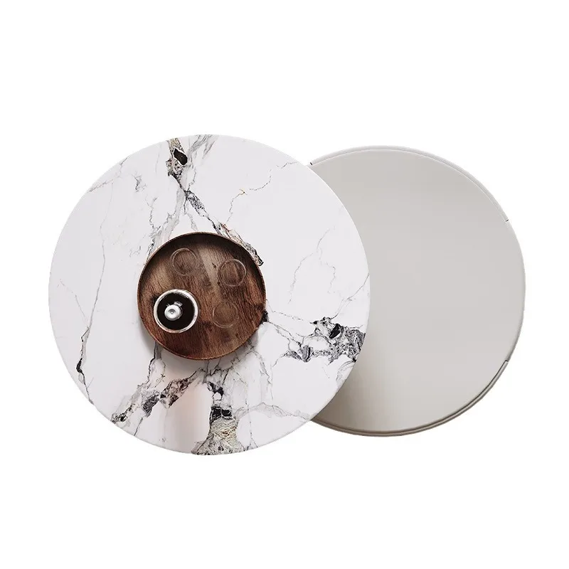 

Italian light luxury rock slab coffee table living room size round combination modern simple set of new ideas