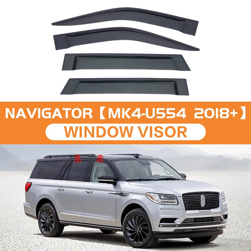 

For LINCOLN NAVIGATOR MK3-U326 2005-2017 Plastic Window Visor Vent Shades Sun Rain Deflector Guard 4PCS/SE For NAVIGATOR