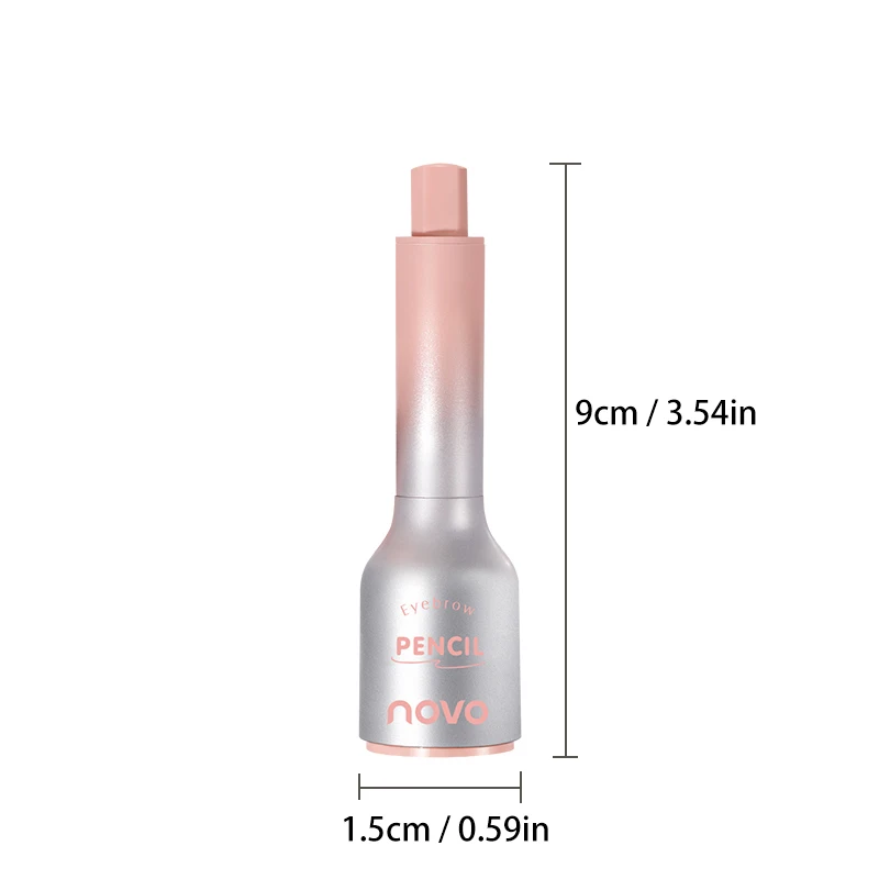 Wenkbrauwpotlood, waterdichte veegvaste wenkbrauwtint met borstel, haarlijnpotlood met borstel, voor nauwkeurige, natuurlijk ogende wenkbrauwen