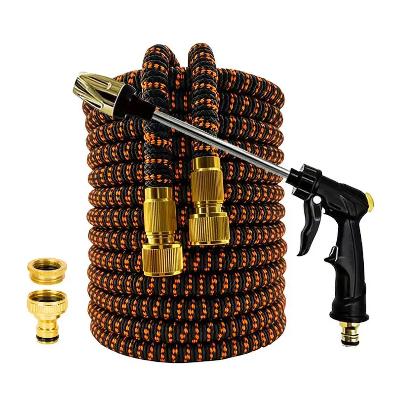 25FT-100FT Expandable Garden Hose Flexible Car Wash Hose Water Gun Garden Sprayer Gardening Watering Hose Irrigation Tools