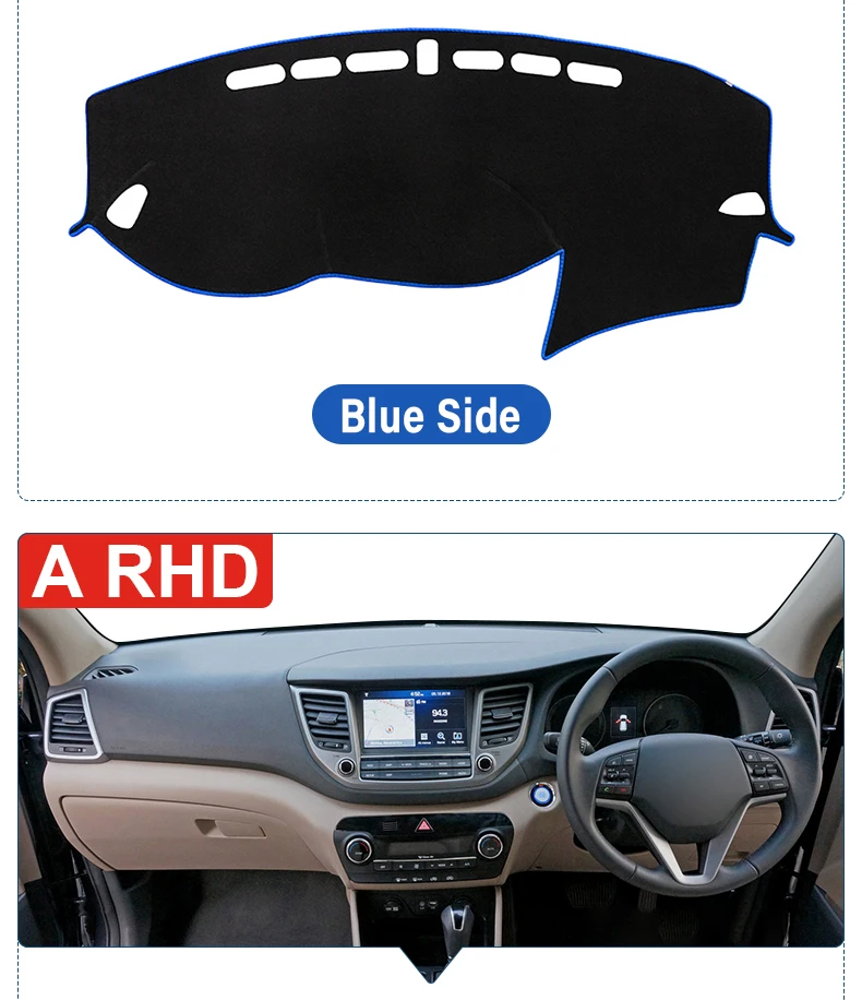 Für Hyundai Tucson TL 3rd 2015 2016 2017 2018 Auto Dashboard Abdeckung Vermeiden Licht Pads Instrument Panel Teppiche Anti-Uv Zubehör – Detail 6