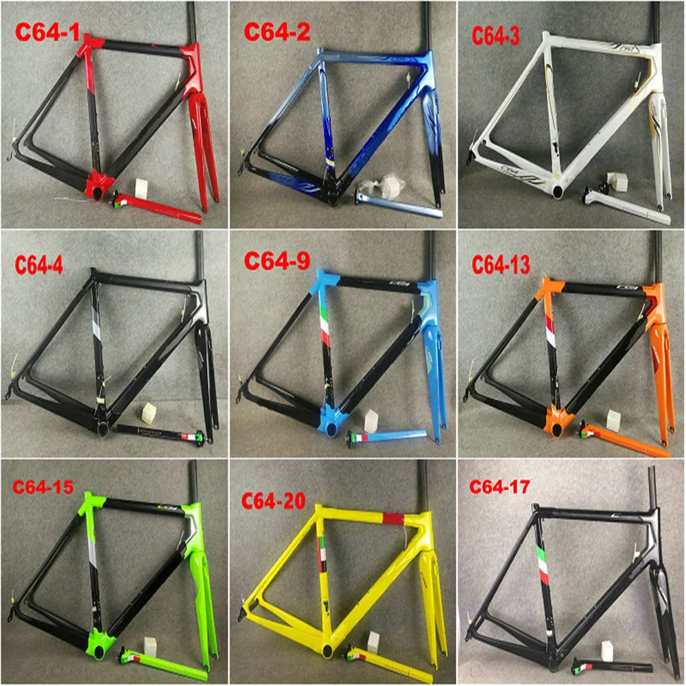 

Full Carbon Fiber Road Bike Frame, C64 Frame, Glossy Matte, MIx Road Bike Frameset