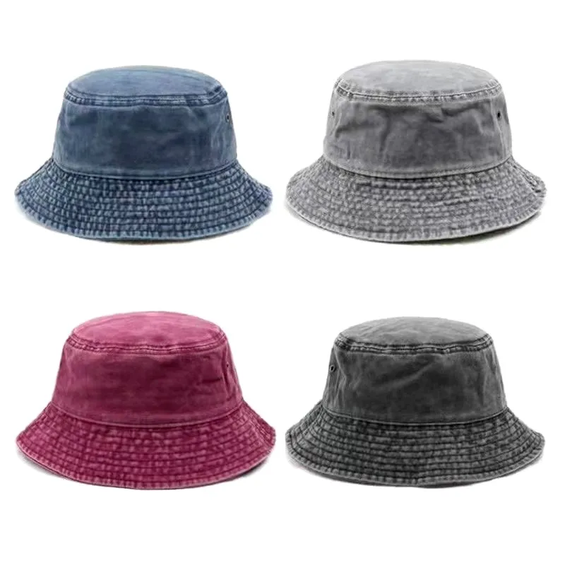 Fashionable And Trendy Women'S Sun Protection Denim Hat Retro Bucket Hat Foldable Fisherman Hat Cotton Sun Hat Neutral Beach Hat