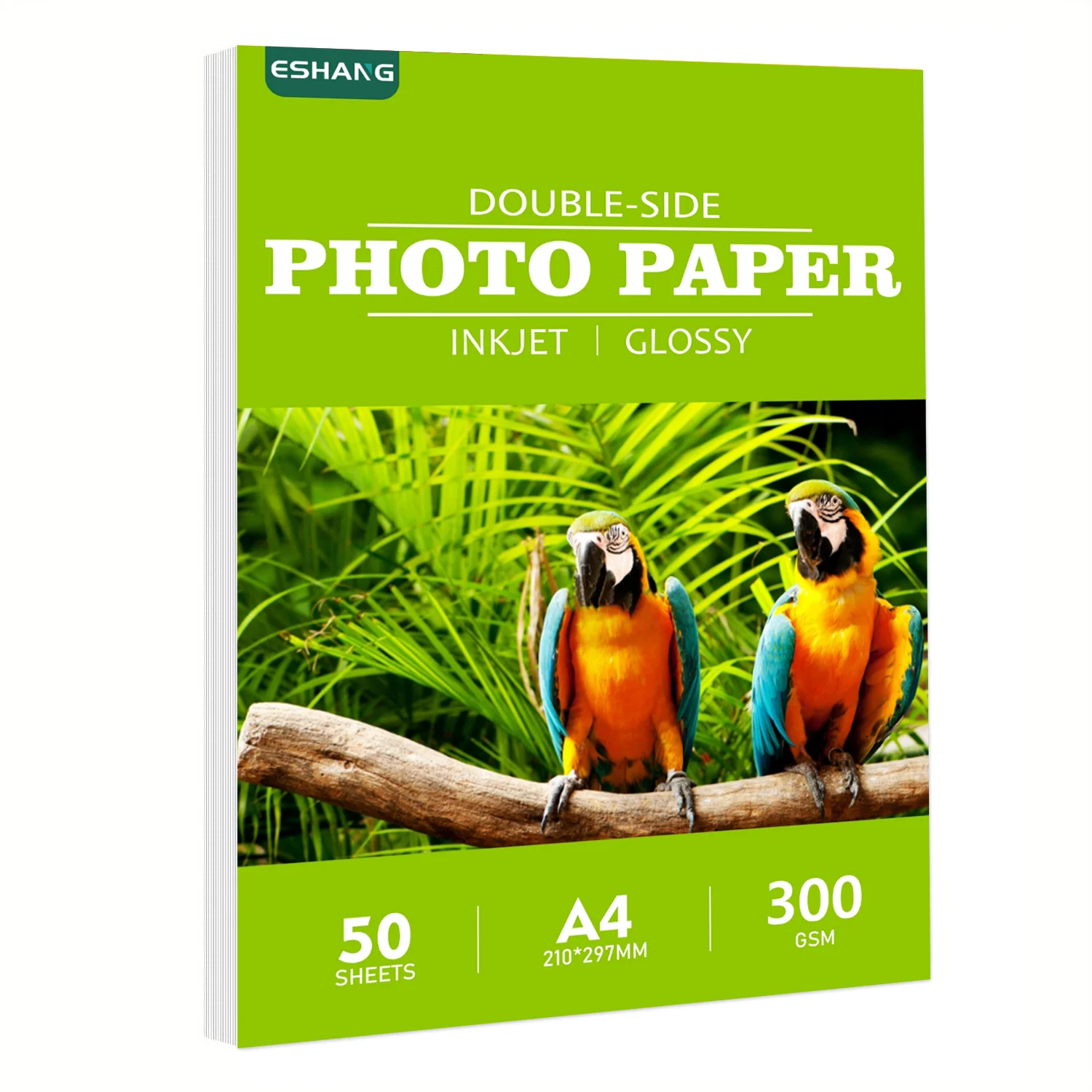 Double-Sided Glossy Photo Paper, 300GSM A4 8.3x11.7 Inches 50 Sheets, for Inkjet Printer Dye Ink, Premium for Calendars & Menus