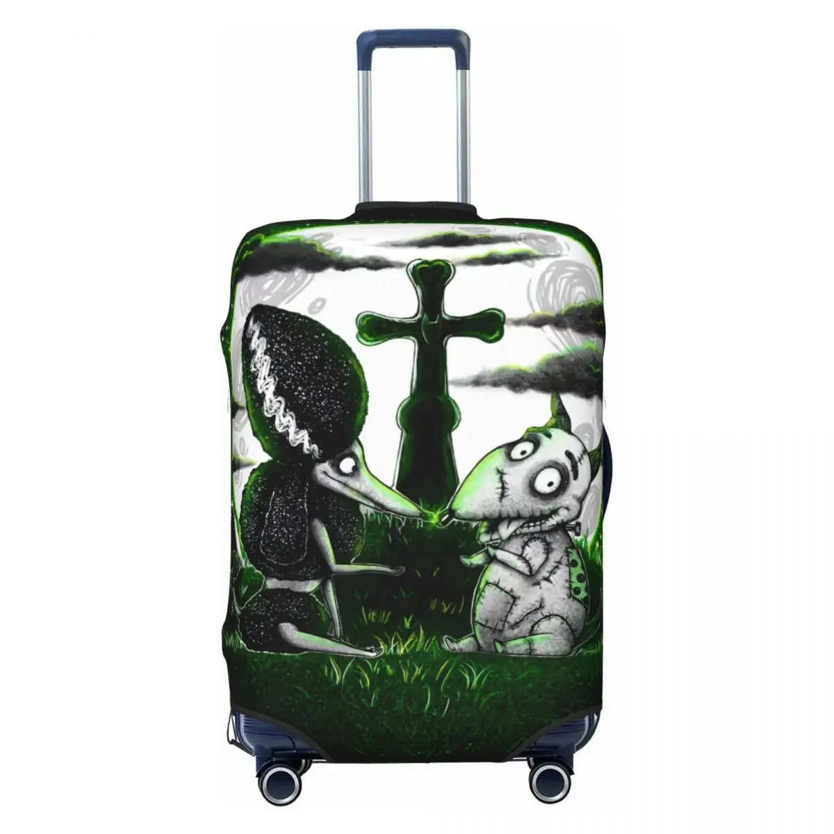 

Frankenweenie Sparky Dog Love Travel Luggage Cover Washable Suitcase Cover Protector Fit 18-32 Inch