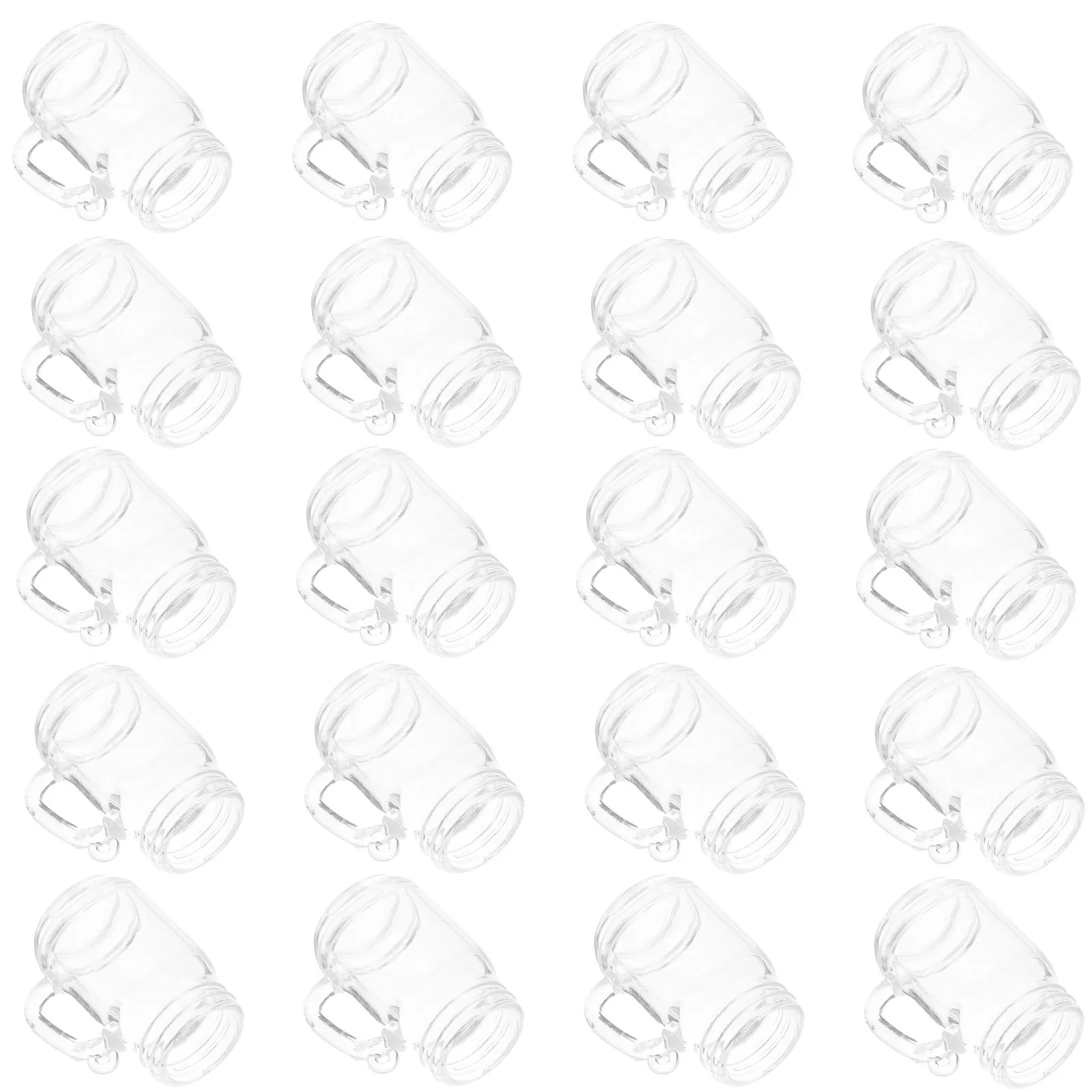 

20Sets Mini Coffee Cup Ornaments DIY Miniature Cup Set for Craft Projects Home Decor Mini House Adornment Color Recognition