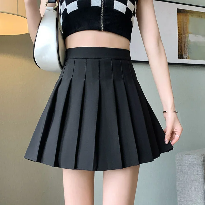 

Pleated Skirt a High Waist Four Skirt Women's Pants Skirt Ropa Mujer Mini Skirts Clothes for Women