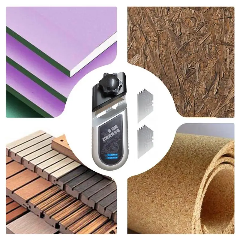 Plasterboard V Chamfer 45/90 Degree Drywall Trimming Tool With 10 Cutter Precision-Ground Efficient Angle Planer For Woodworkers