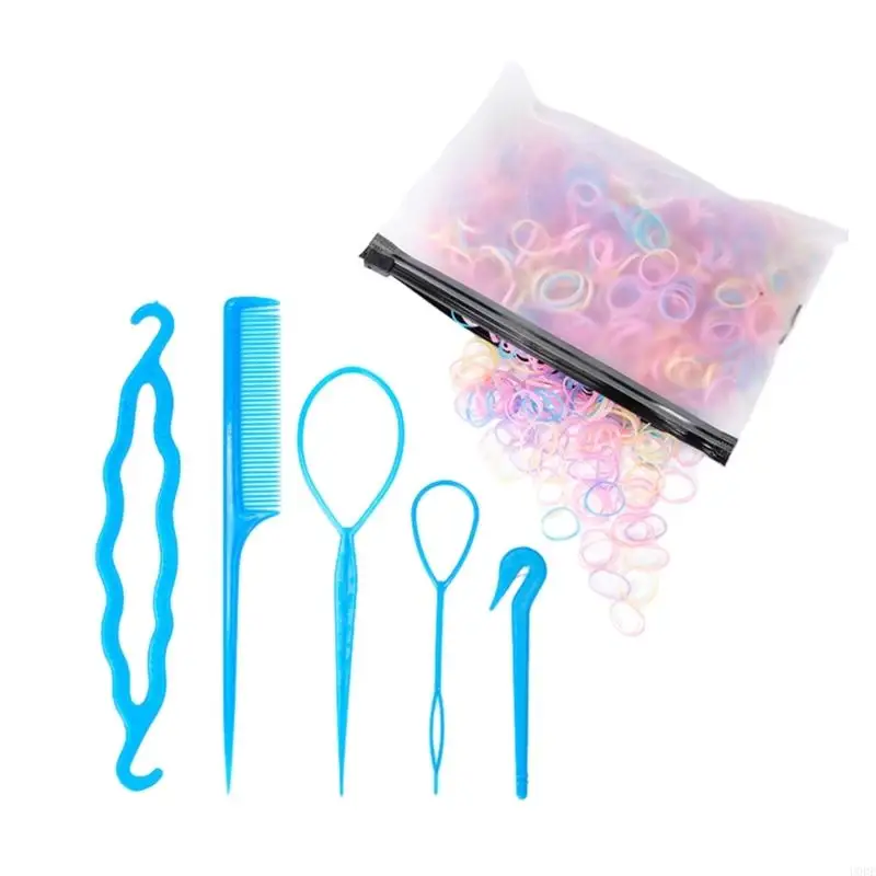 U0DE Инструмент для хвоста во французском стиле и набор расчесок для хвоста крысы Парикмахерский инструмент для женщин