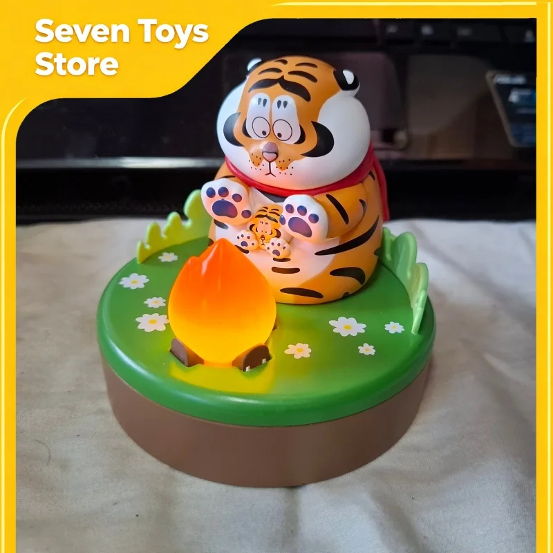 

I Am Not Fat Tiger Campfire Style Series Night Light Cute Fat Tiger Action Figure Night Lamp Cartoon Tiger Ornament Toy Gift
