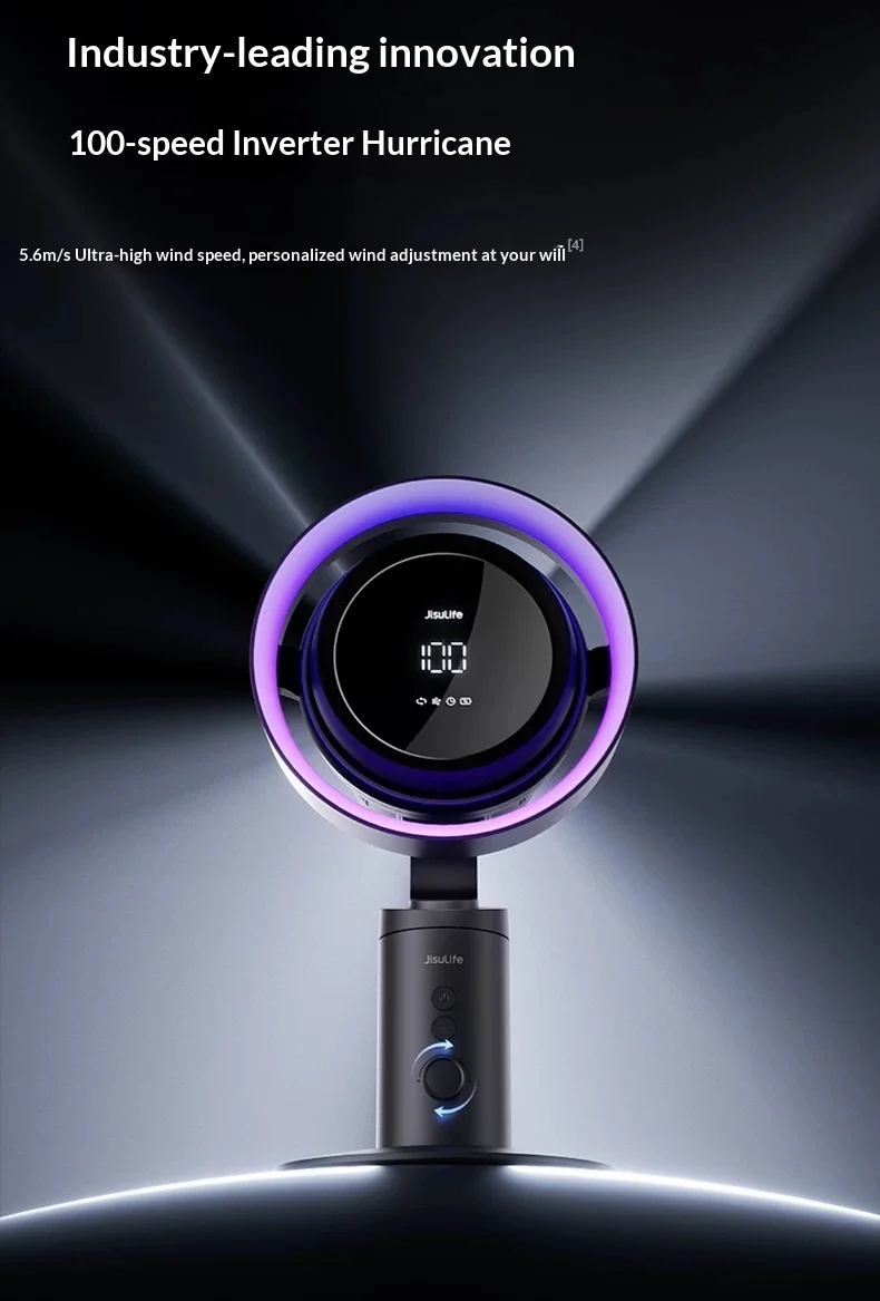 JisuLife Pro3 Desktop Small Fan H11 Grade Air Purification Frequency Conversion Natural Wind Desktop Fan 3D Circulating Wind
