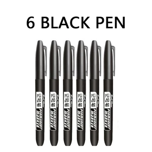 6 PC/conjunto Marcador de arte permanente Punto fino Punto fino Tinta tinta delgada Nibro crudo Black Blue tinta roja 1.5 mm Pensas de marcador de color fino 8 mejores ventas especializadas S FRABOR MARCO TARMAC - №3