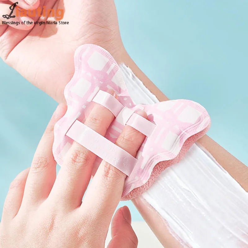 Butterfly Wash Face Puff Zachte spons Gezichtsexfoliërende bladerdeeg Schuimend voor diepe reiniging Geschikt voor make-up verwijderen en wassen