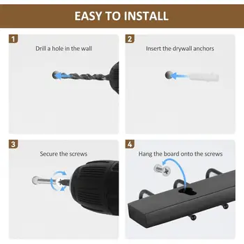 2 kusy organizéru na náhrdelníky s nástěnným držákem, dřevěný věšák na šperky s 24 háčky, závěsný organizér na šperky 8 nejlepší prodej dřevěné nástěnné háčky - №5