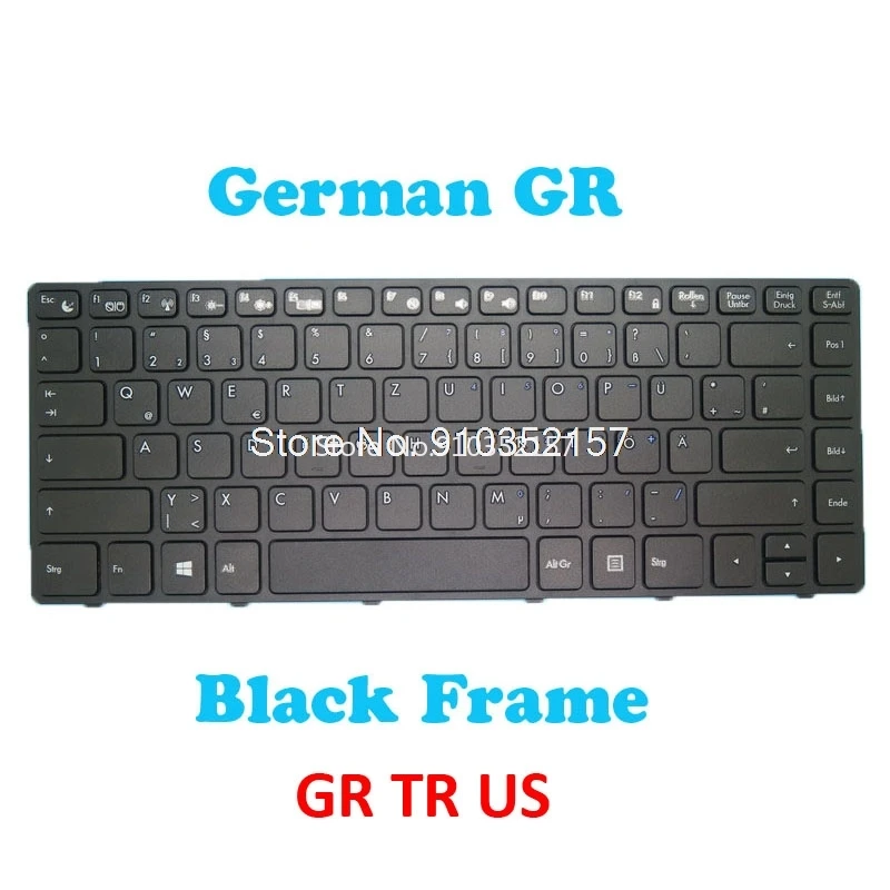 

US GR TR Keyboard For Tongfang U49F U49 U49L U450 U430 U410 U400 U48L German Turkey English Black Frame