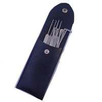 High Quality 4 PCS Hooks Stainless Steel Polished Repair Practice Tool 0.5MM 0.6MM Thickness With 6PCS Tension Locksmith Tools