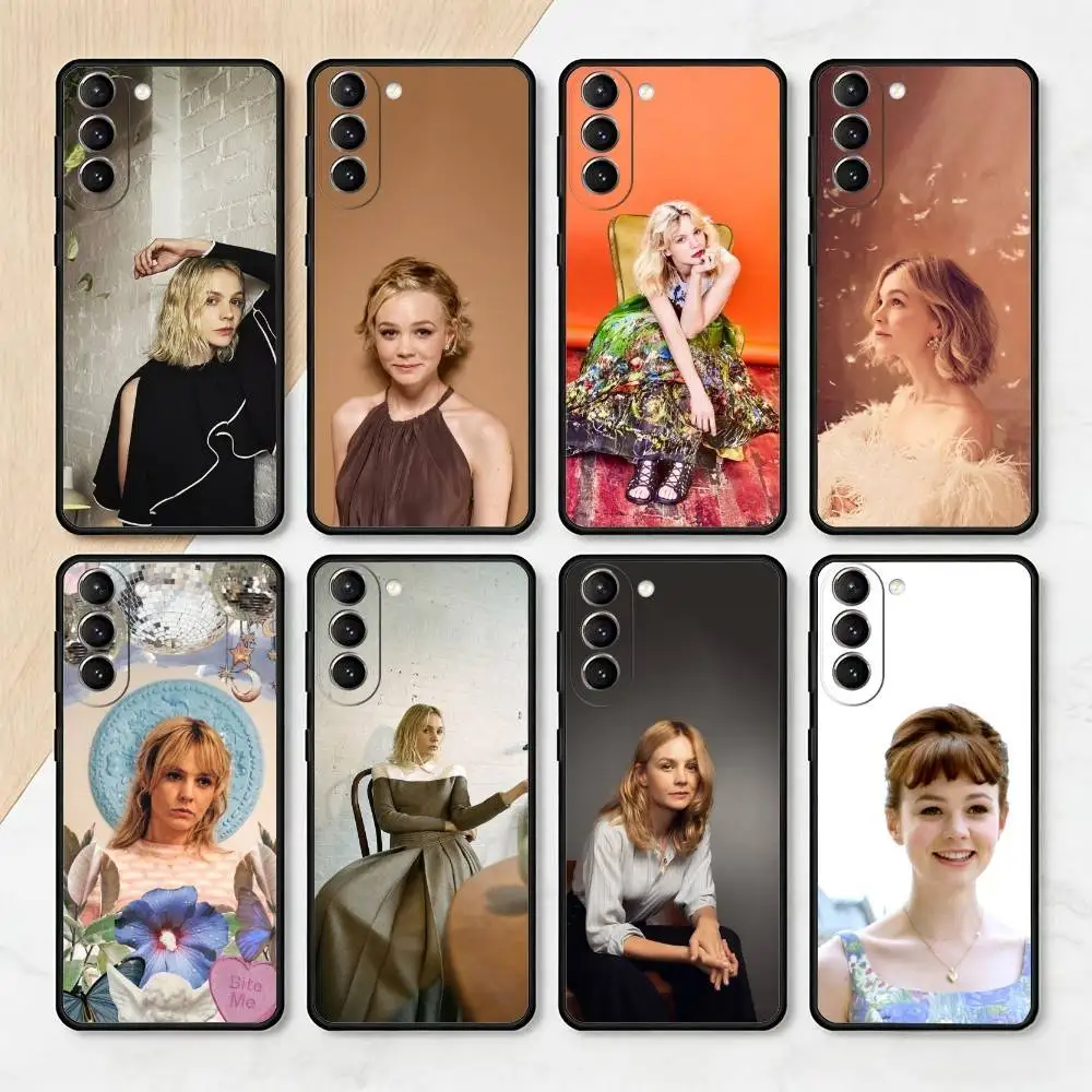 

Carey Mulligan Hot Actress Phone Case For Samsung S25,24,23,22,30,21,10,9,Ultra,Plus,Lite,FE,4,5 G Soft Black Case