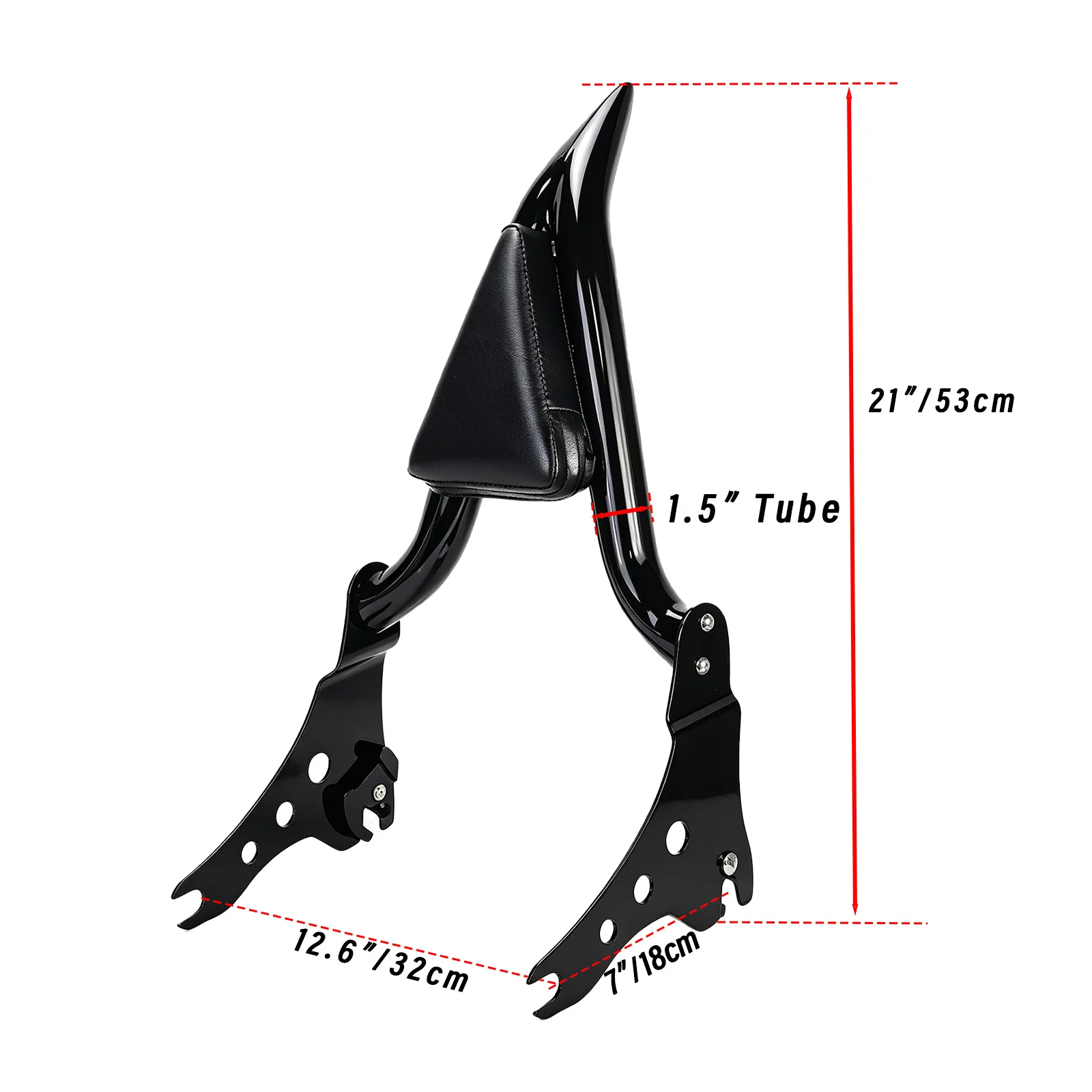 Motorcycle Backrest Sissy Bar & Luggage Rack For Harley Softail Fat Bob 114 Fat Bob 107 2018-2026 Passenger Back Rest Sissybar view 5