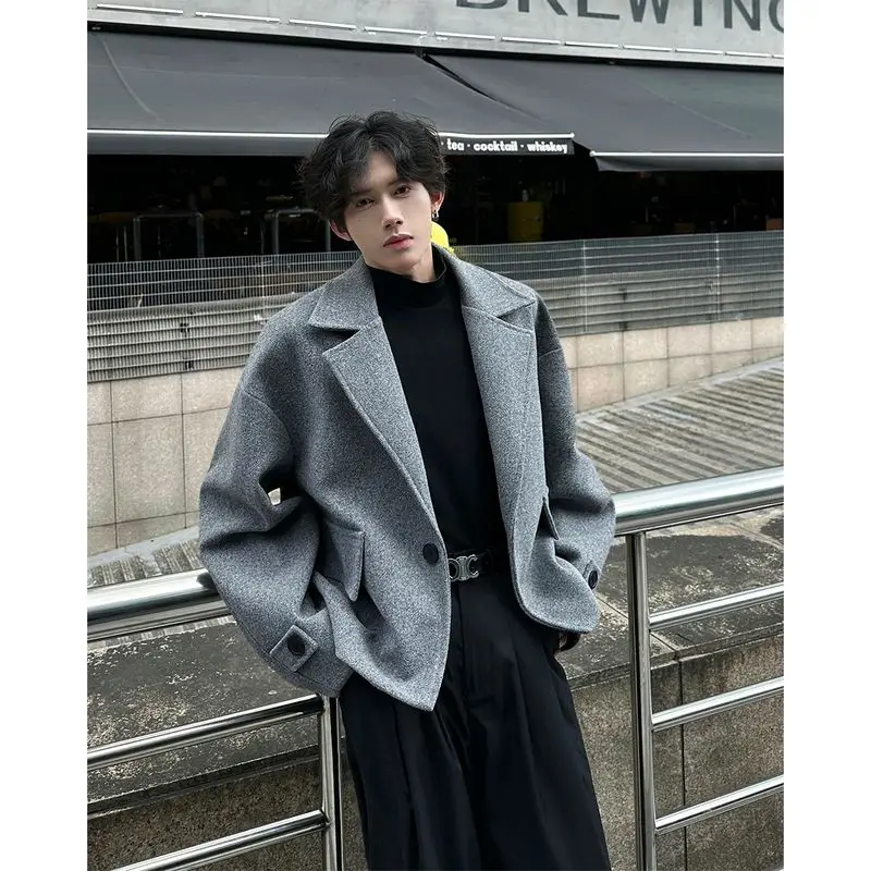 

Мужская куртка из шерстяной смеси: модная, элегантная, классическая, премиум-класса, высококачественная, изысканная, для торжественных случаев