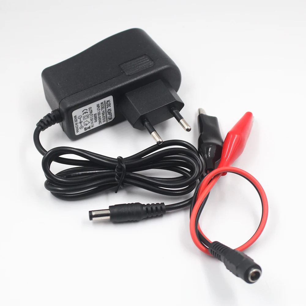 7.5V 1A Tablet Charger Ac 100V-240V Converter Switching Adapter  Universal Power Supply Whit Crocodile Battery Clip