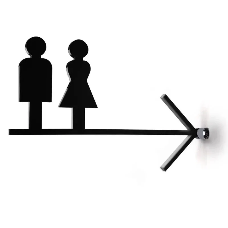 

Men's and Women's Toilet Signage Bathroom Signage Side-mounted Guide Signage Tips WC Washroom Sign Office Section Door Signs