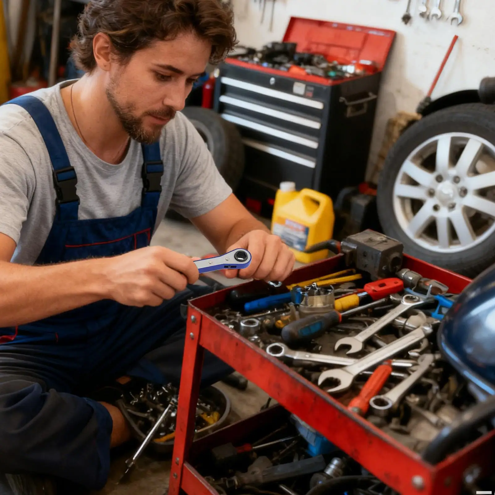 مفاتيح السقاطة مقاومة للصدأ 2-Way عكسها ميكانيكي اسئلة مفتاح ربط لاسلكي لإصلاح السيارات تحسين المنزل HVAC #3