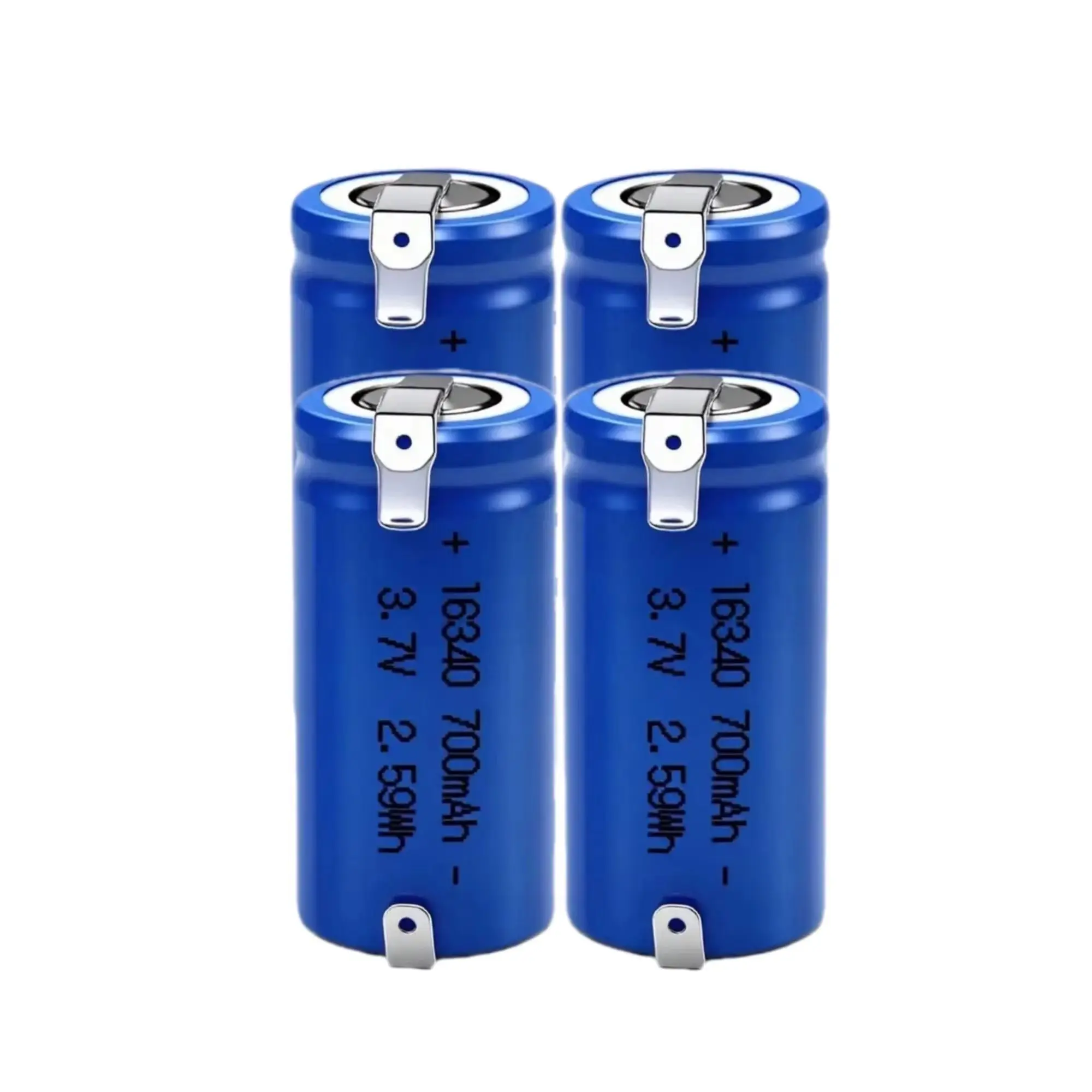 4 個 16340 3.7V 700mAh CR123A 充電式リチウム電池はんだタブ付きデジタルカメラトランシーバー電動歯ブラシ用