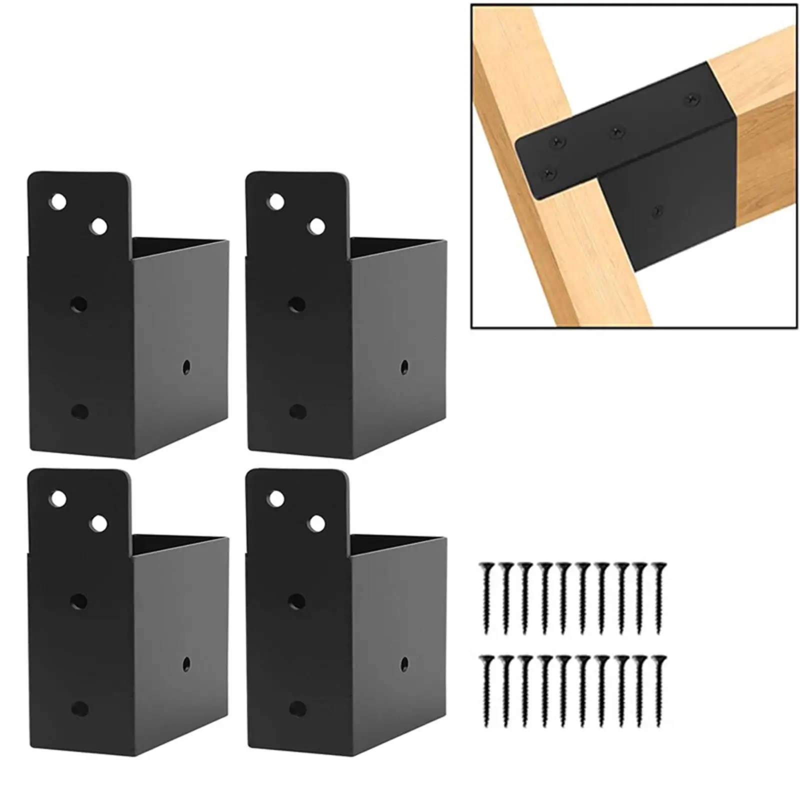 

Pergola Brackets Accessories with Screws Deck Railing Brackets Rafter Post Connector for 2x4 Wood Posts, Gazebo, Sunroom